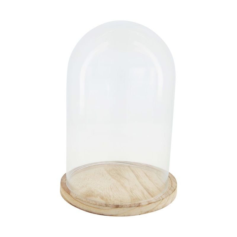Glass Bell with Wooden Base