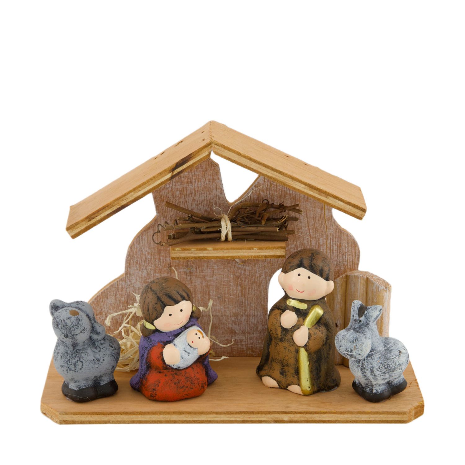 Ceramic Christmas Nativity Set 20x8x14cm