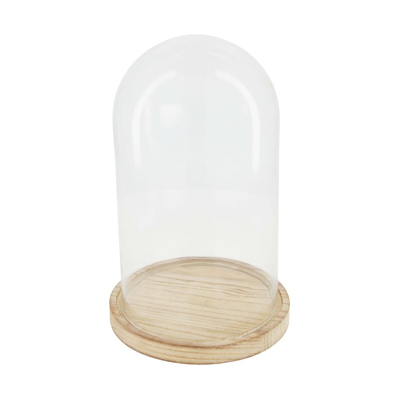 Glass Bell with Wooden Base