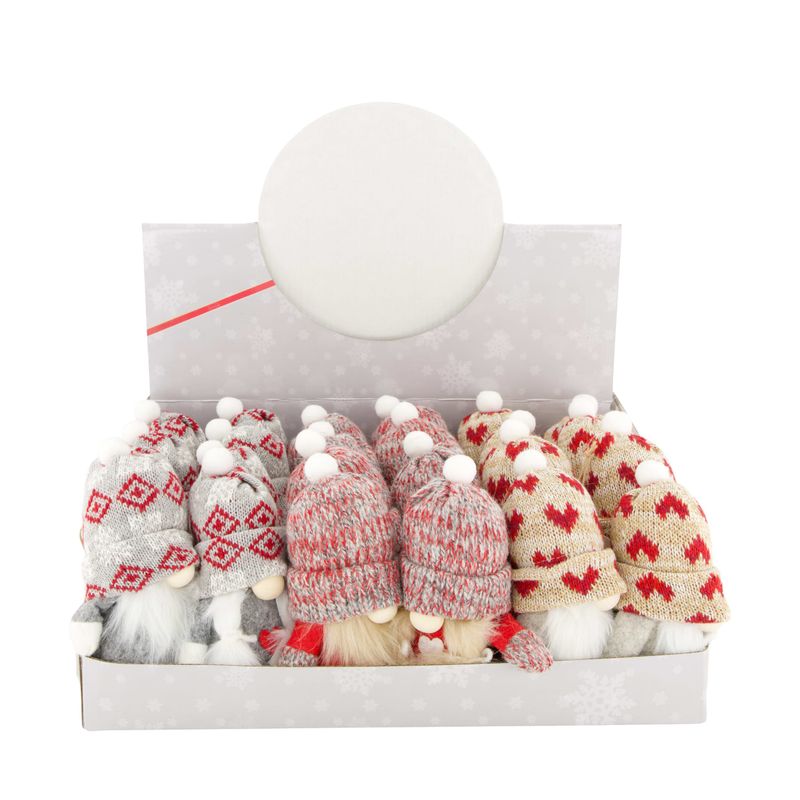Gnome with Toque 13cm - 3 Assorted
