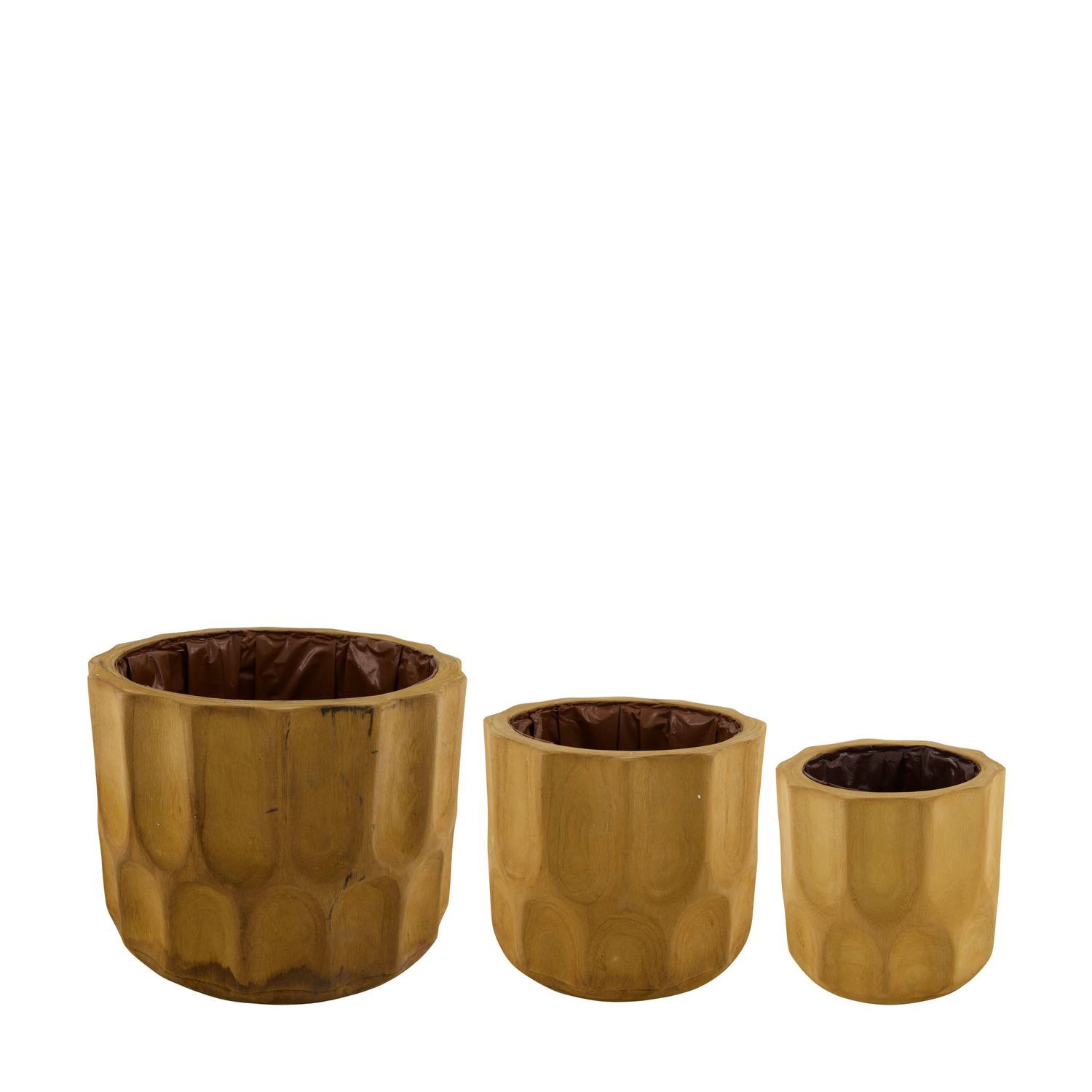 Paulownia Planter with Plastic Insert