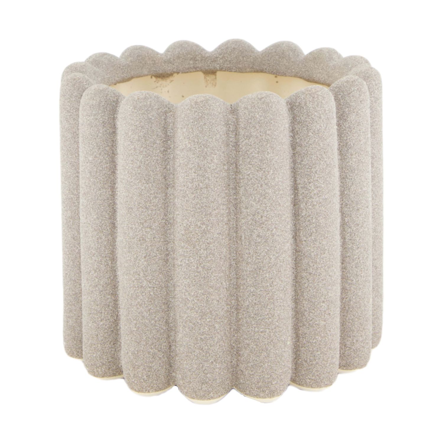 Planter Ceramic 15.5x15.5x13.5cm - Grey