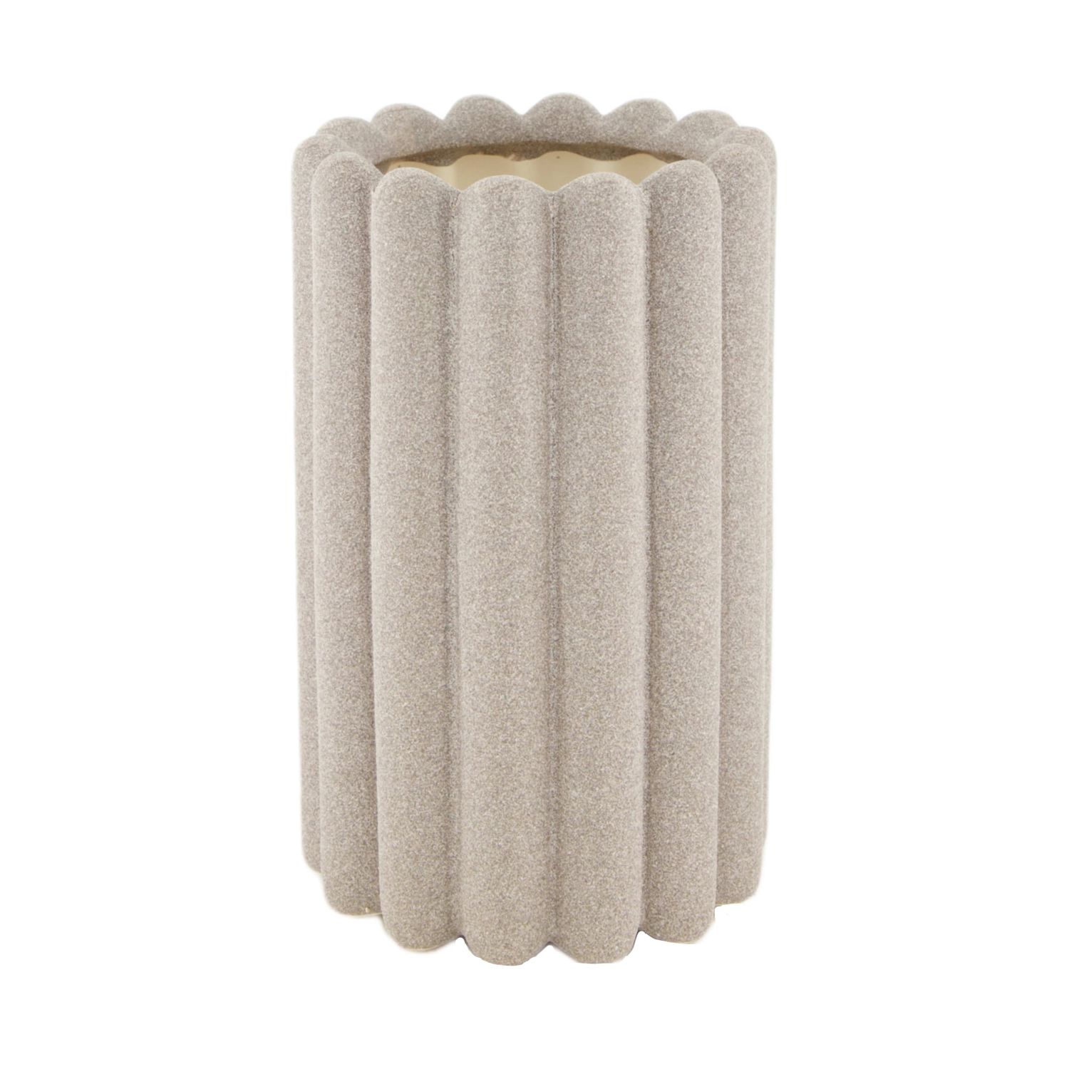 Vase ceramic 13x13x20.5cm - Grey