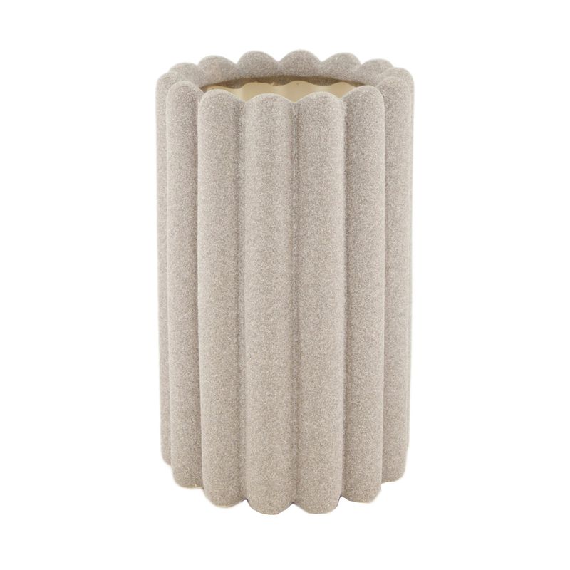 Vase ceramic 13x13x20.5cm - Grey