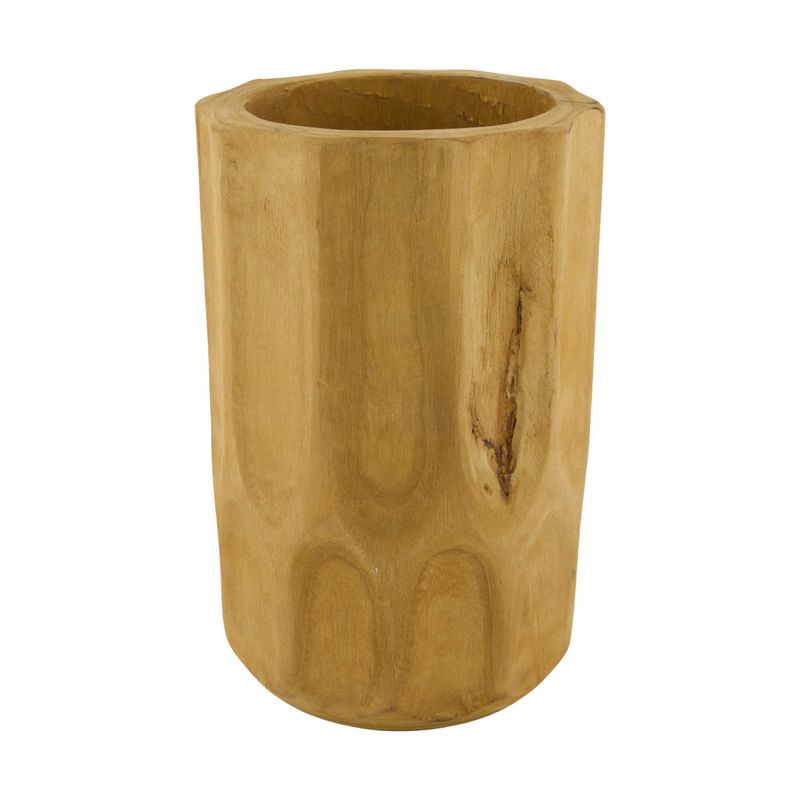 Vase Paulownia Wood 18x18x28cm