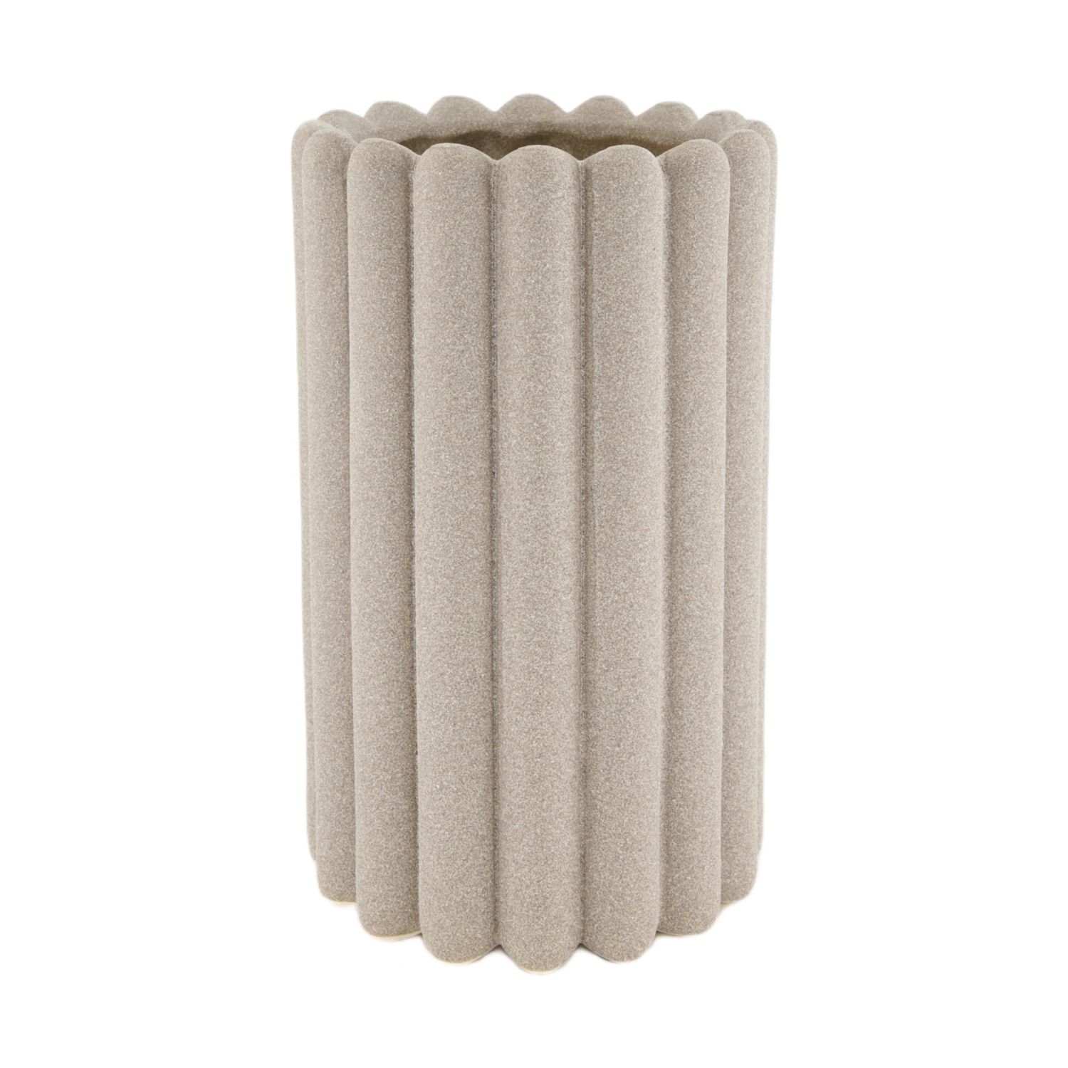 Vase Ceramic 15.5x15.5x25.5cm - Grey