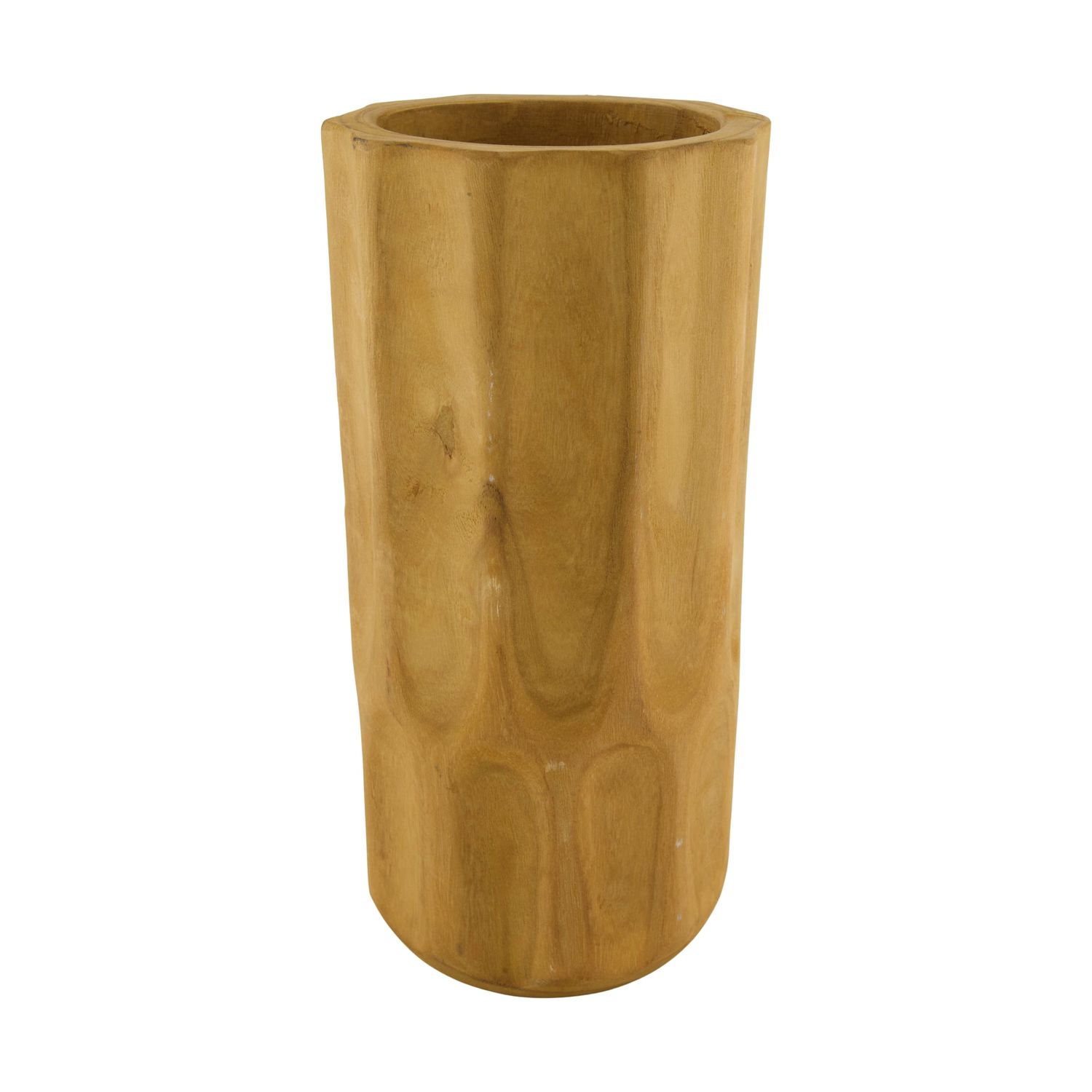 Vase Paulownia Wood 18x18x38cm