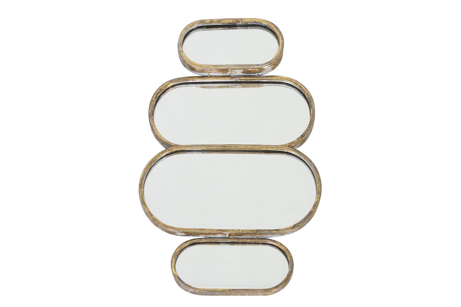 Metal Mirror 58cm - Antique Gold