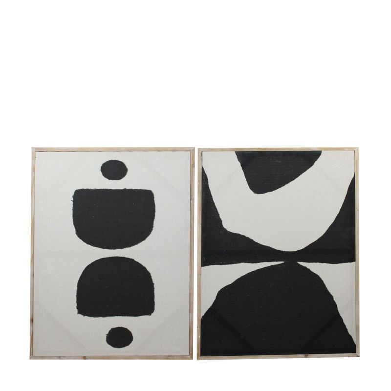 Wall Art 58x78cm - Black and White 2 Assorted