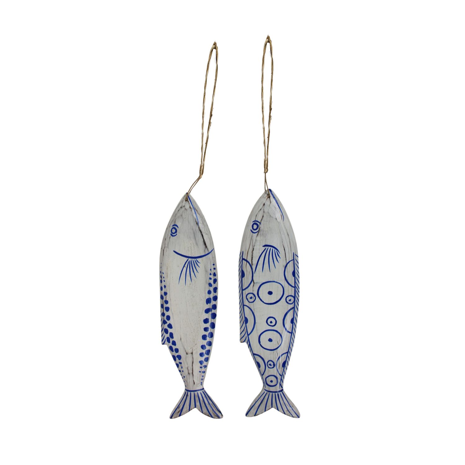 Wood Fish Hanger 2 Assorted