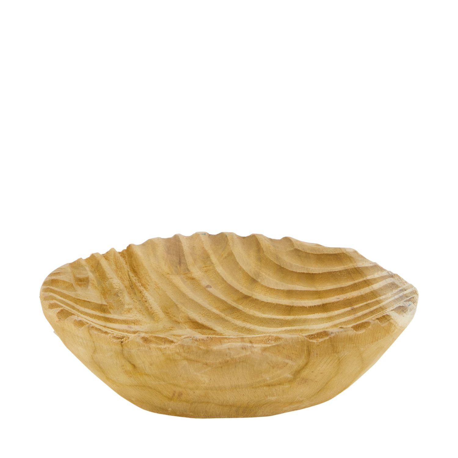Bowl Round Engraved Teak Wood