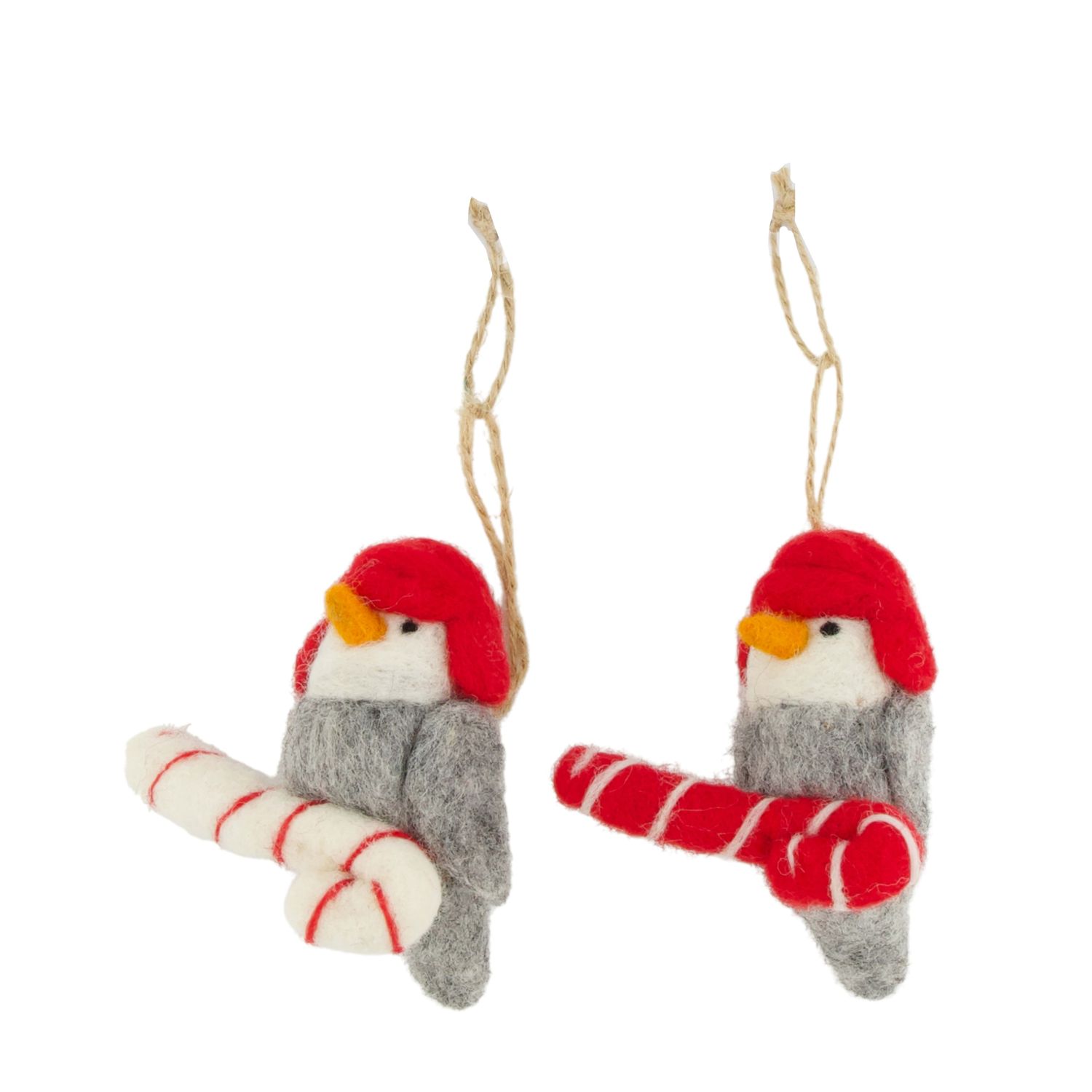 Hanger Wool Bird 8cm - 2 Assorted