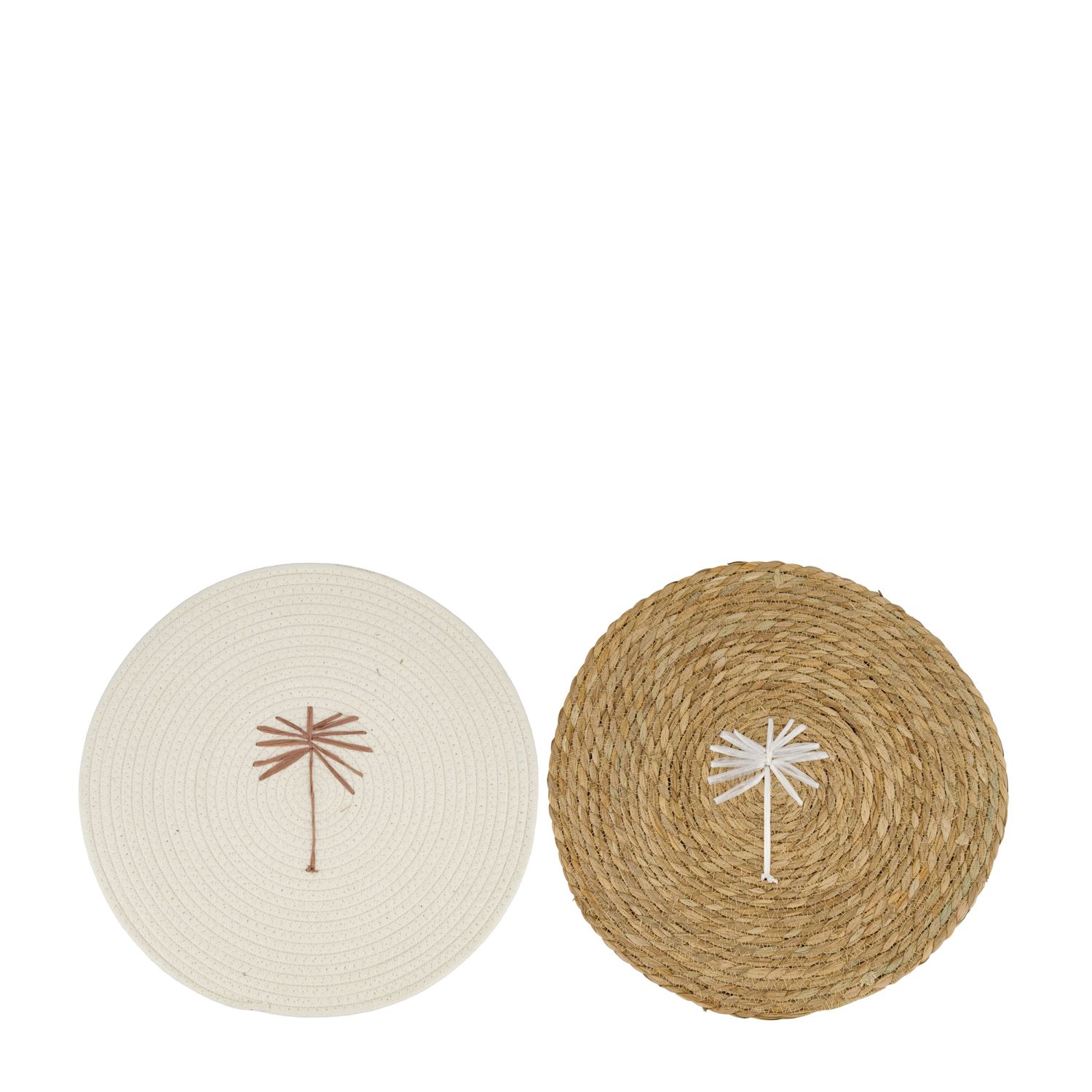 Seagrass Placemat 38cm Palm Tree - 2 Assorted