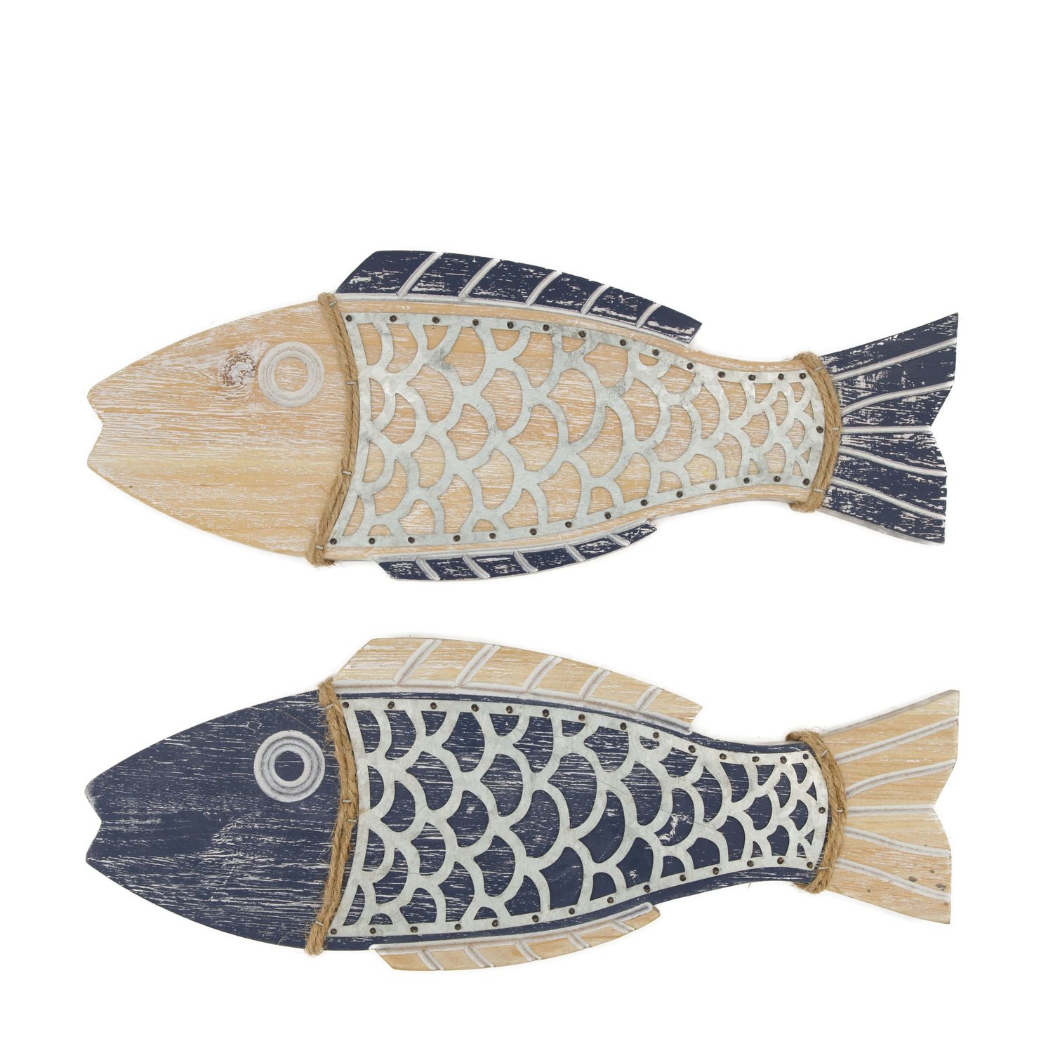 Wall Art Fish 38x2x14.5cm - 2 Assorted