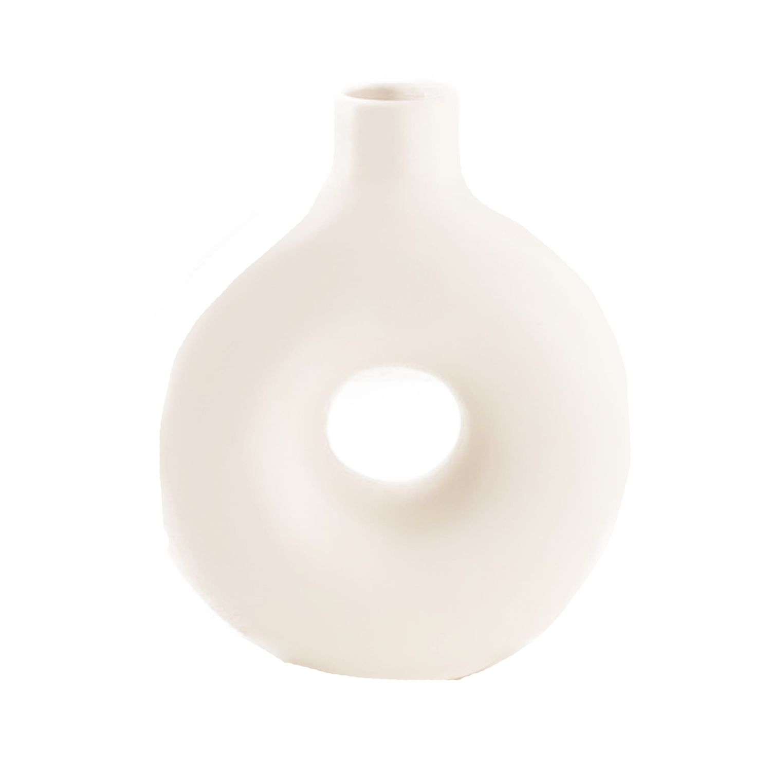 Vase Ceramic 17.2x6.5x20cm -White