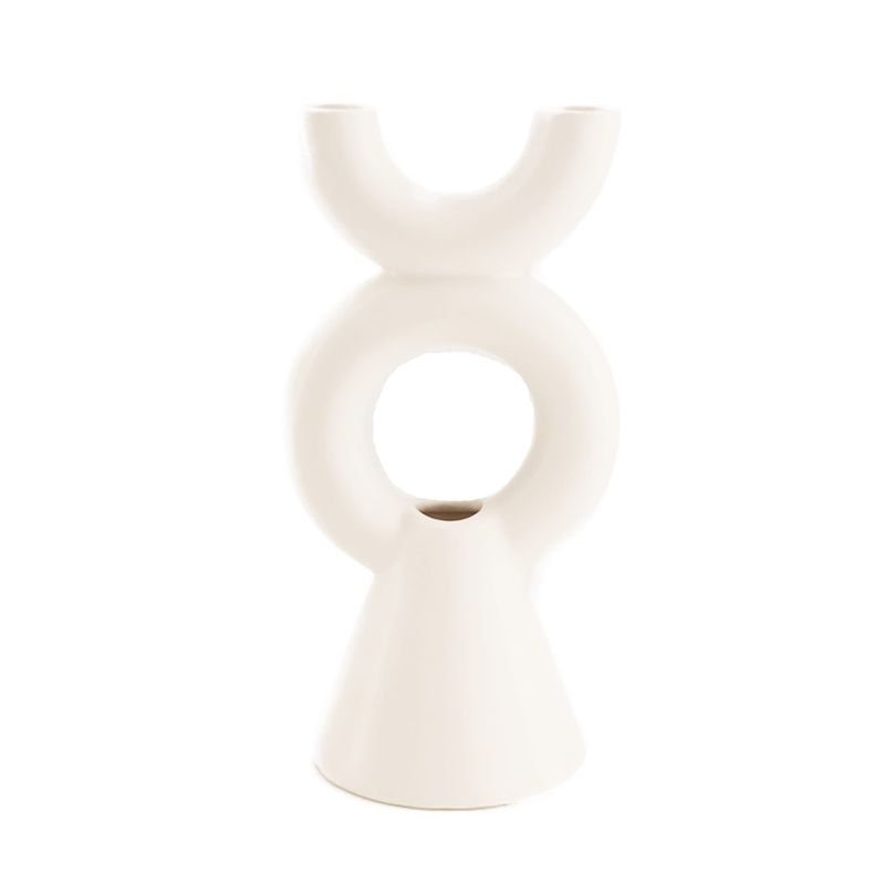 Vase Ceramic 11.5x10x23cm -White