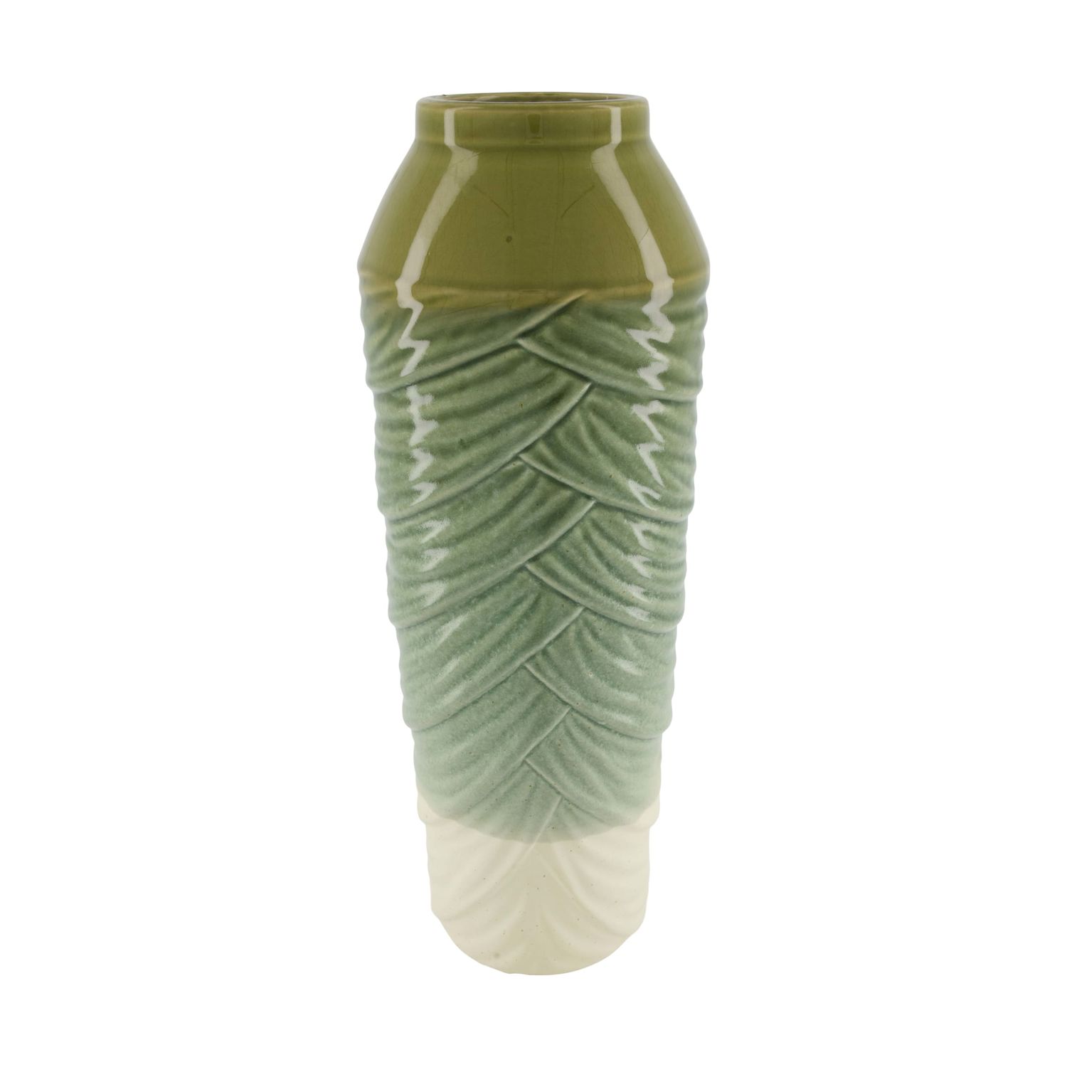 Vase Ceramic 17x17x46cm - Green Mix