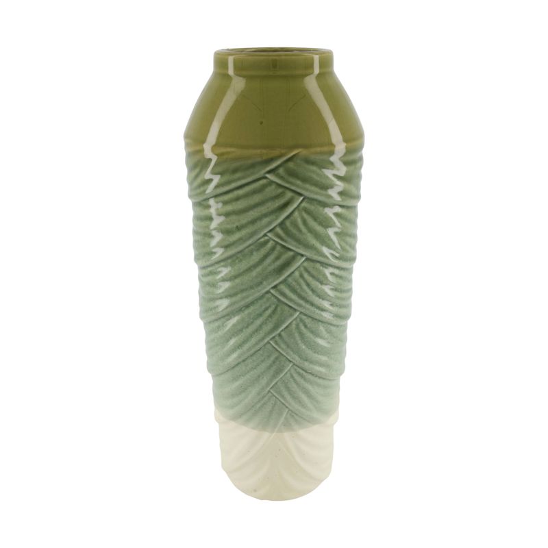 Vase Ceramic 17x17x46cm - Green Mix