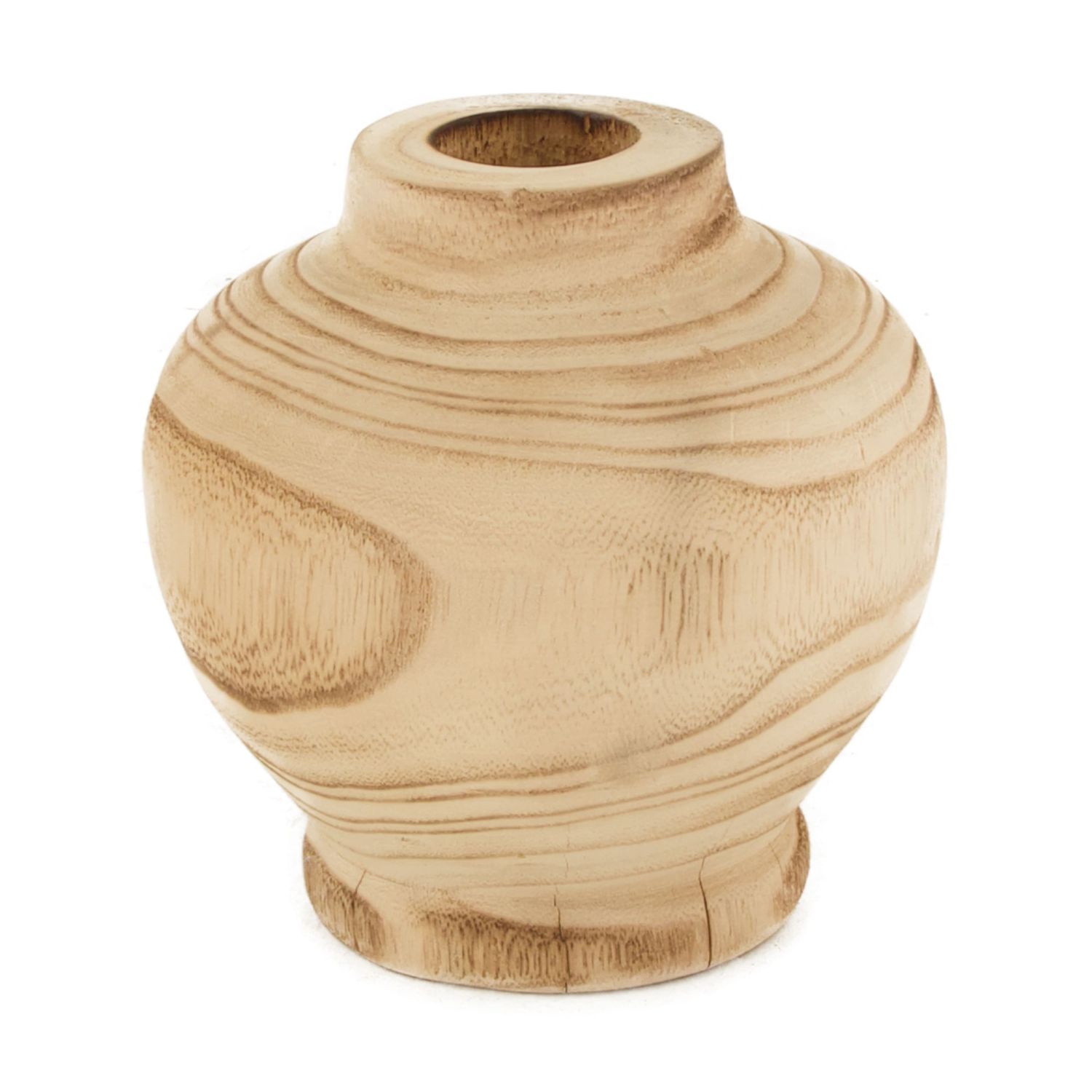 Vase Paulownia Wood 14cm