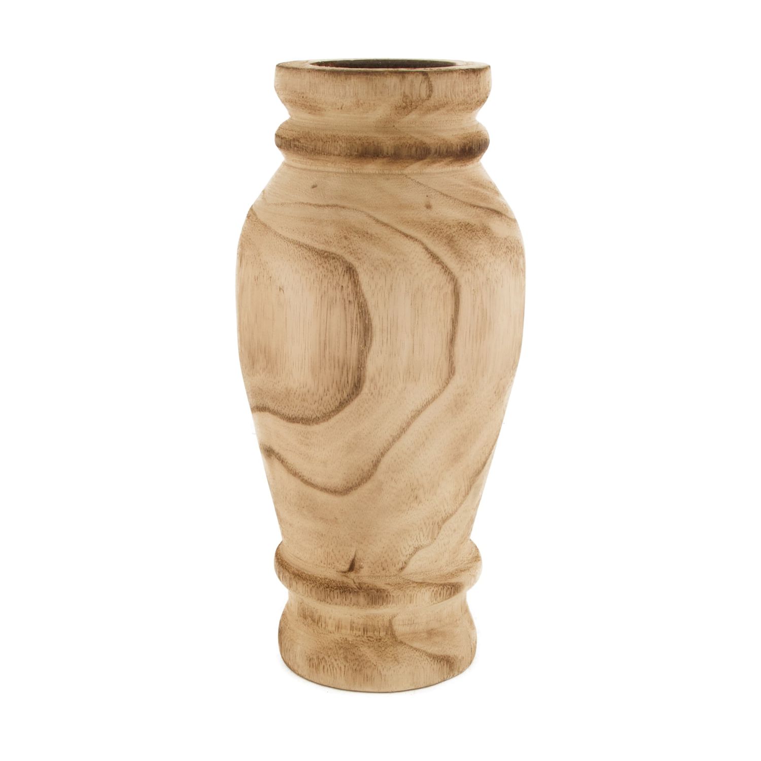 Vase Paulownia Wood 28cm