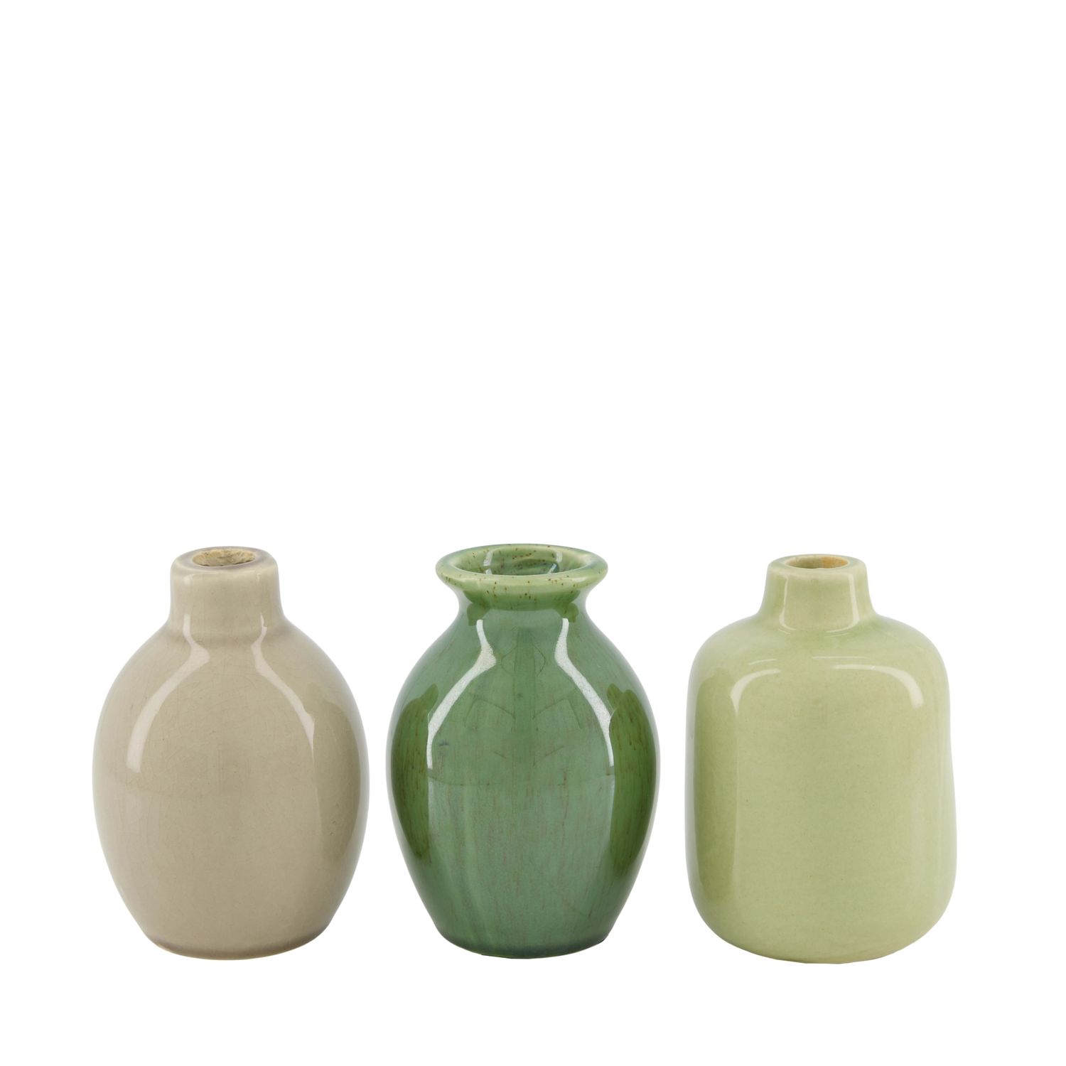 Vase Ceramic 7.5x7.5x10cm - 3 Assorted