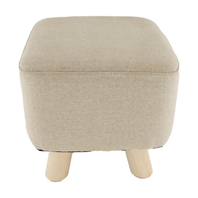 Stool Fabric 28x28x28cm - Taupe
