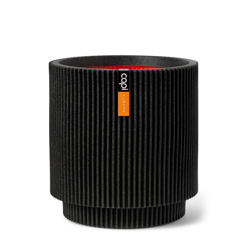Capi - Planter Ball Groove Black