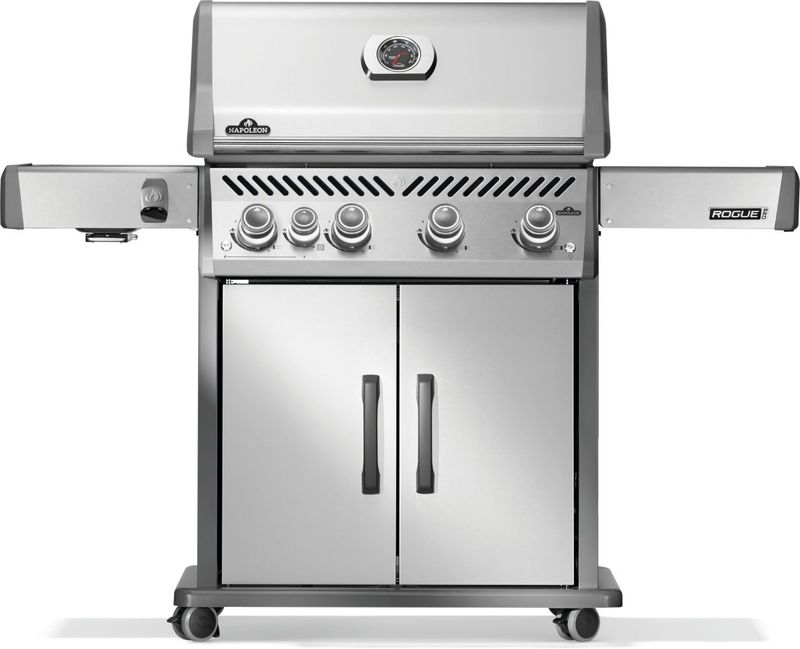 Napoleon - Rogue® PRO 525 Propane Gas Grill with Infrared Side Burner, Stainless Steel