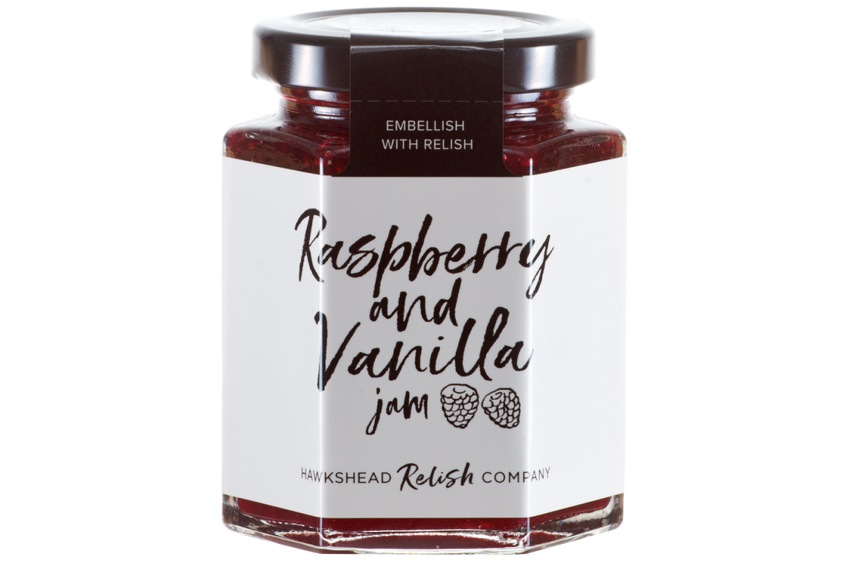 Hawkshead Relish Raspberry &amp; Vanilla Jam - box