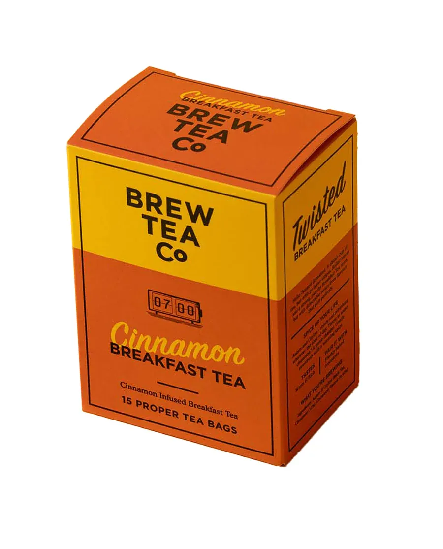 Brew Tea Co. - 15 Proper Tea Bags Cinnamon Breakfast - box