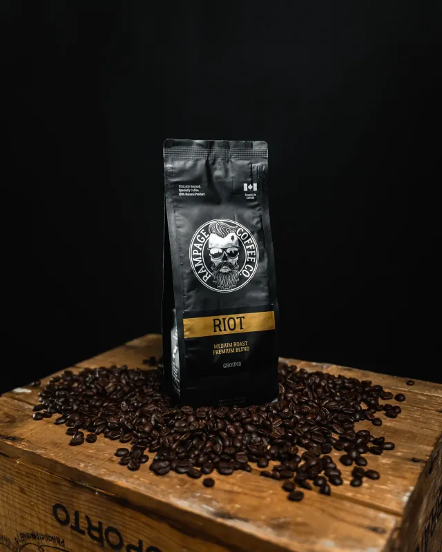 Rampage Coffee Whole Beans - Riot - Med Roast Prem Blend - 340 g