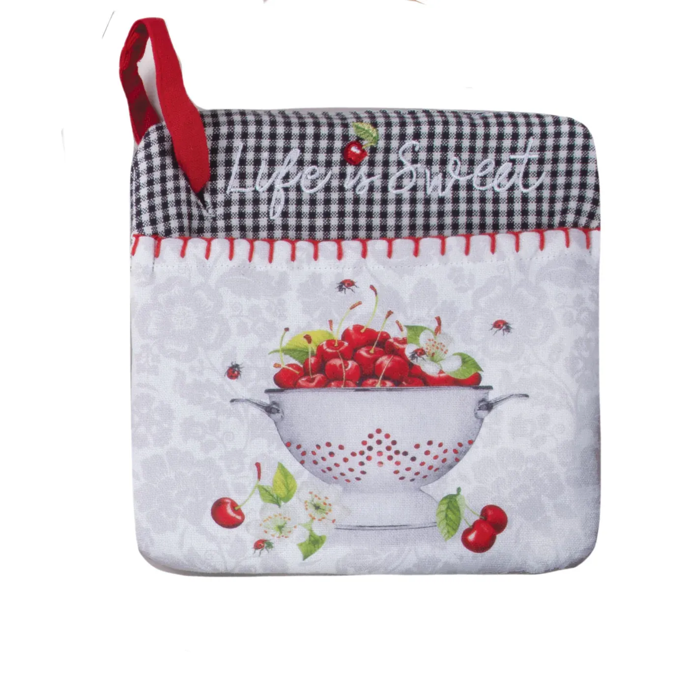 Sweet Cherry Pocket Oven Mitt