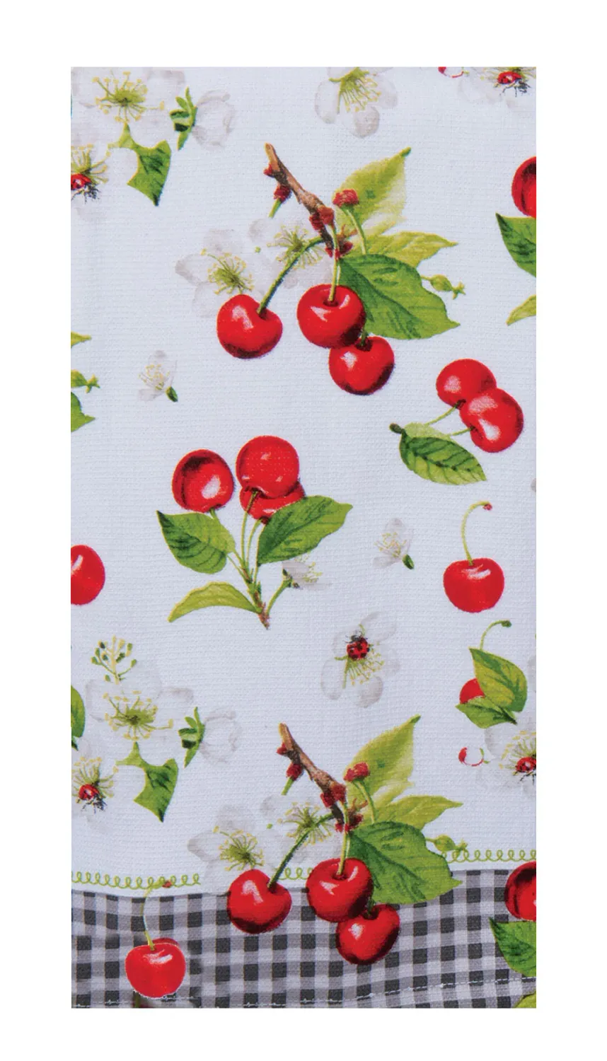 Sweet Cherry Toss Dishtowel Terry