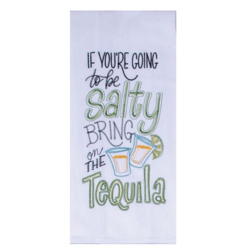 Salty Tequila Emb Flour Sack