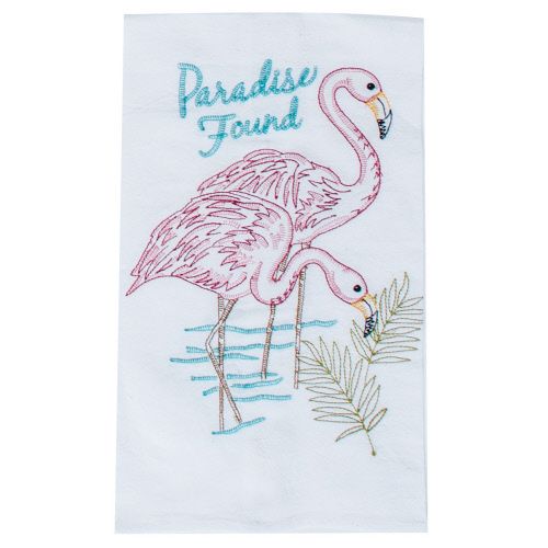 Flamingo Emb Flour Sack