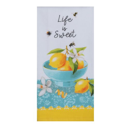 Bee Zesty Colander Dishtowel Terry