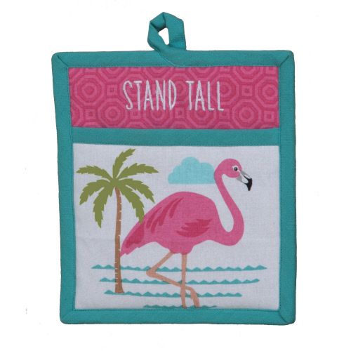 Flamingo Pocket Oven Mitt