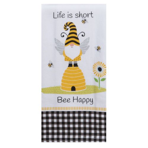 Stg Bee Happy Dishtowel Terry