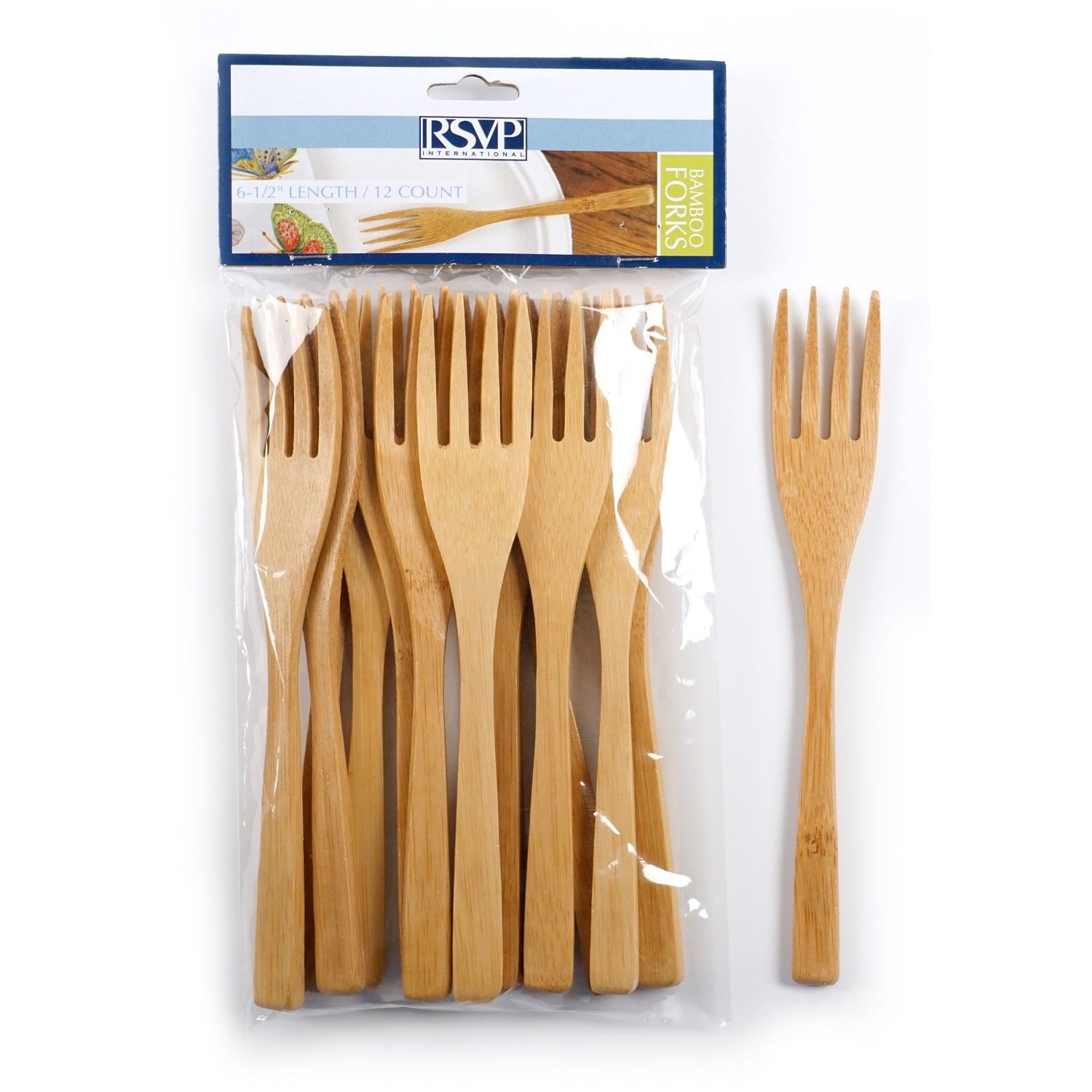 Bamboo Flatware Fork 12 Pc