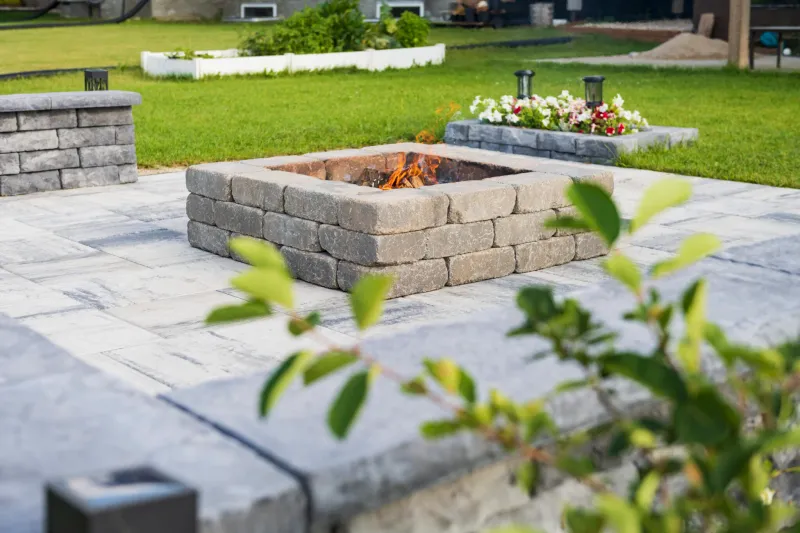 Quarry Stone Square Firepit (no liner) - Special Order Only