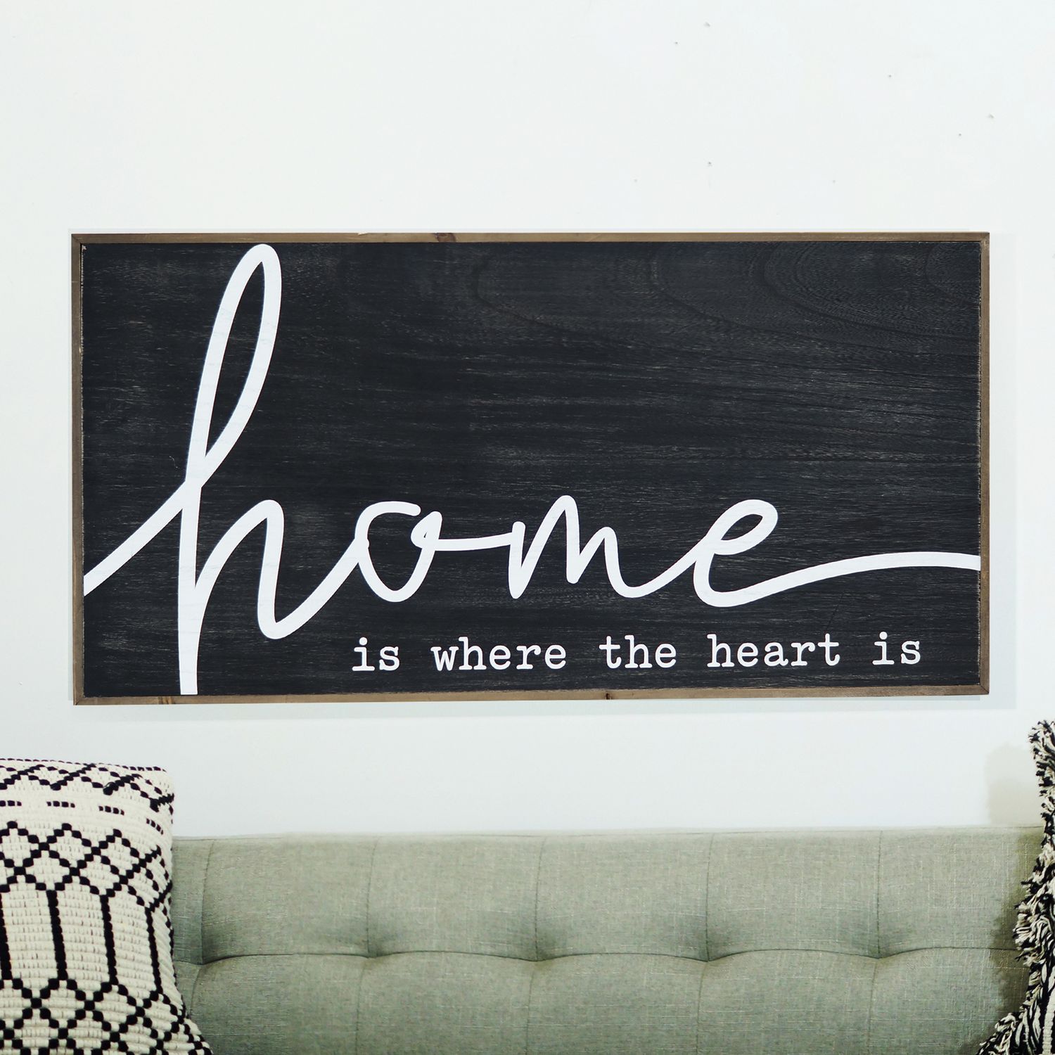 Wall Art Home Is Where The Heart Is 32in