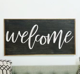 Wall Art Welcome 32in