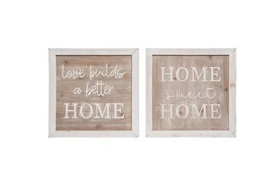 Wall Art Home Quote - 2 Assorted