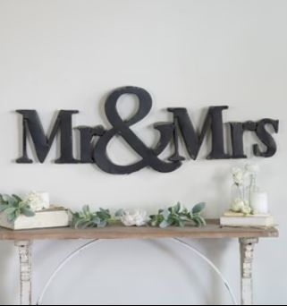 Metal Sign Mr. &amp; Mrs. Sign
