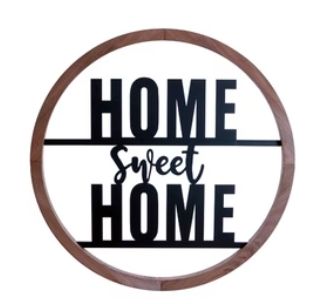 Wood Metal Sign Home Sweet Home