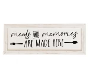 White Wall Plaque Wood Meals