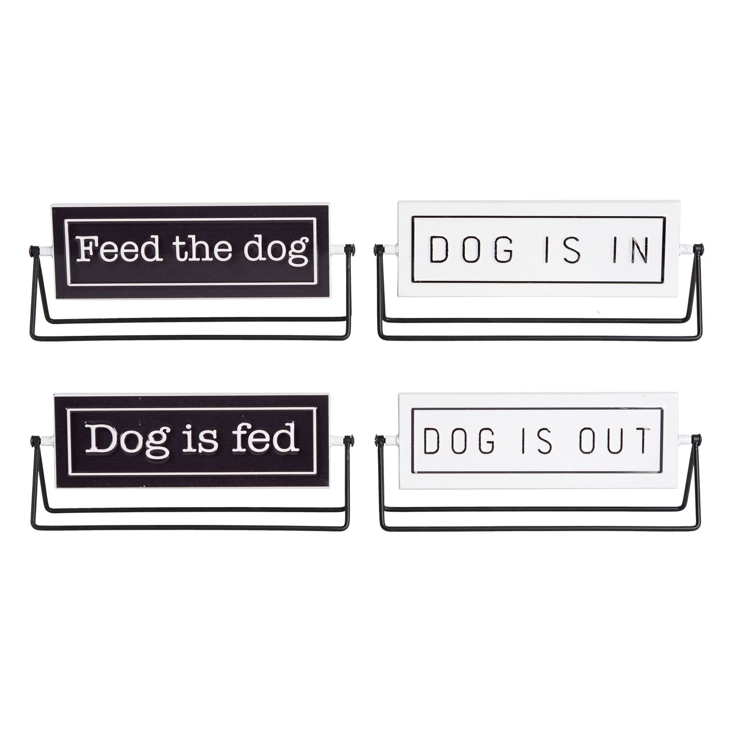 Metal Reversible Dog Sign 2 Assorted