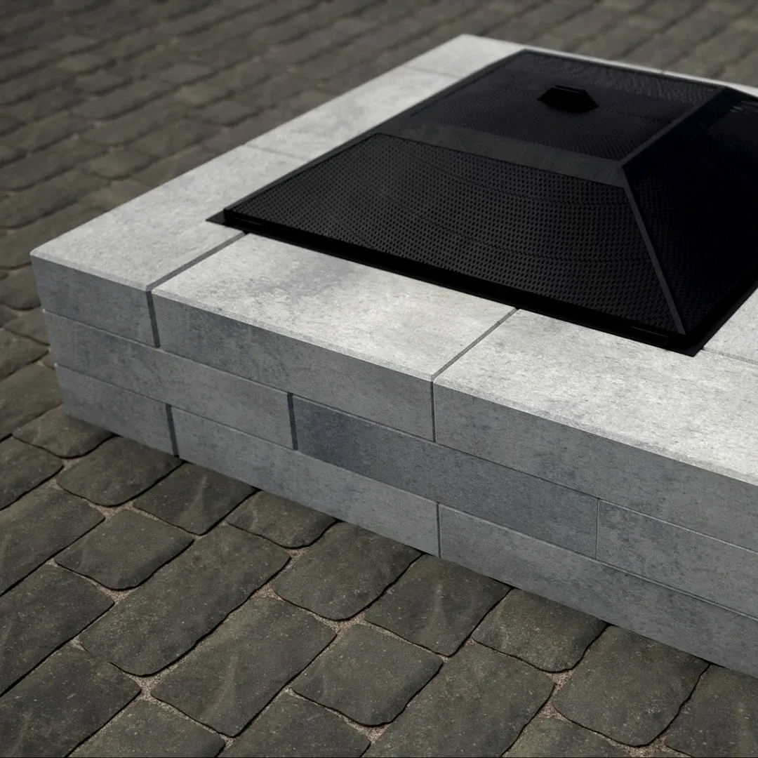 Melville Fire Pit Kit with Clam Shell Spark Arrestor