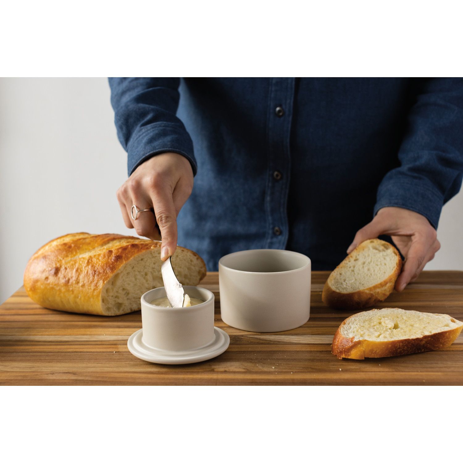 Danica - Matte Natural Butter Crock