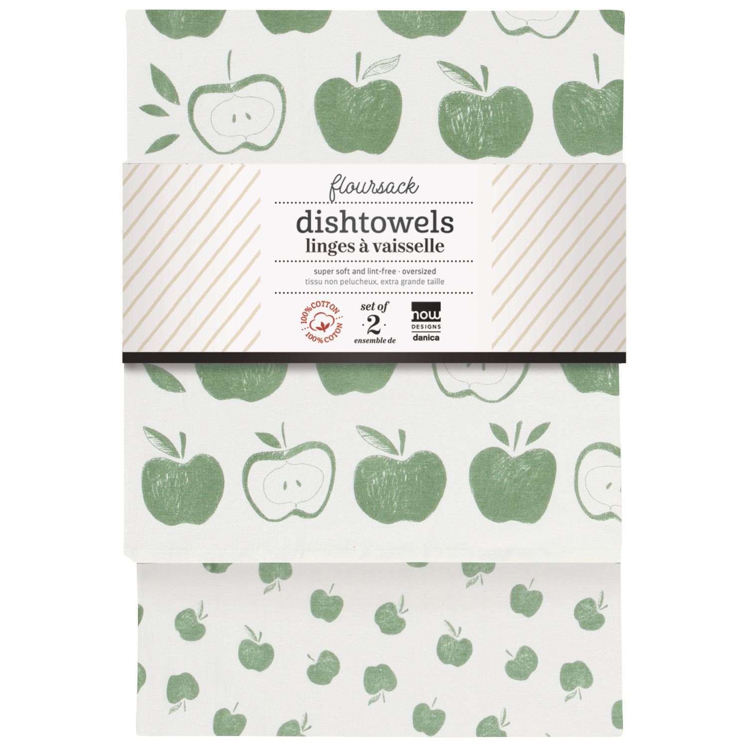 Danica - Floursack Tea Towel Apples Set of 2
